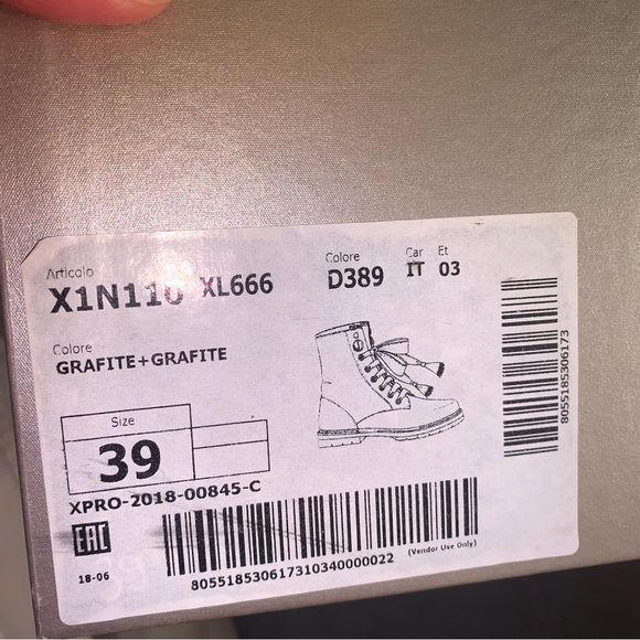 Giorgio Armani Velvet Lace-up Boots Size 39 dark grey velvet - Picture 8 of 12